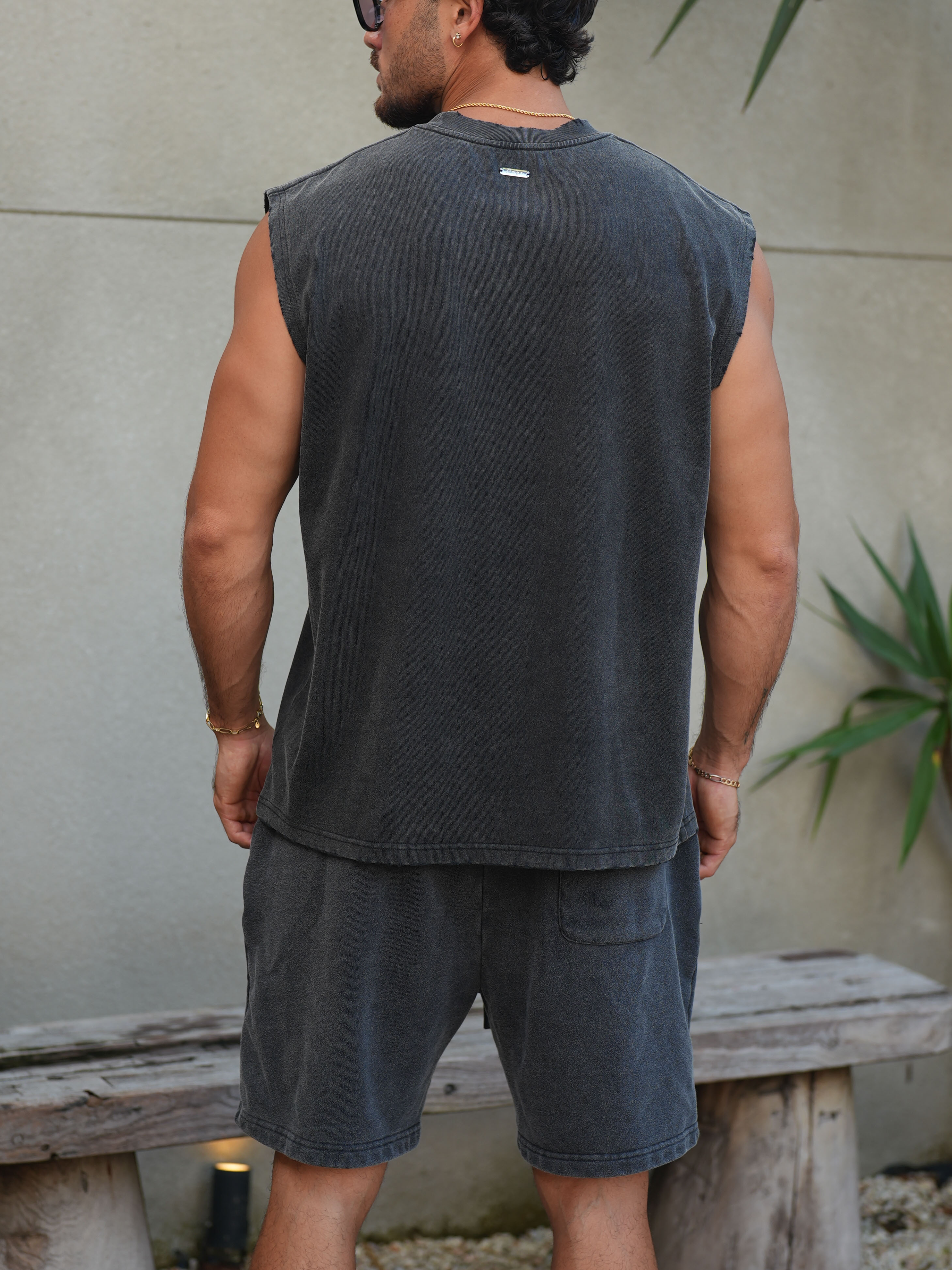 Kaio Shorts - Washed Black